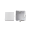 caja de conexiones impermeable ip55 con 4 entradas, 80 x 80 x 50 mm, para instalaciones industriales, comerciales y residenciales, incluye tornillería para su instalación