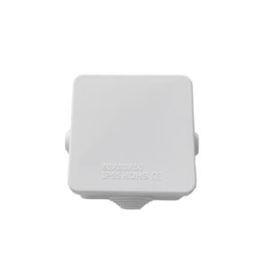 caja de conexiones impermeable ip55 con 4 entradas, 80 x 80 x 50 mm, para instalaciones industriales, comerciales y residenciales, incluye tornillería para su instalación