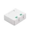 caja de pared con 2 puertos keystone, no incluye jacks
