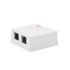 caja de pared con jack utp cat5e y jack rj11 telefónico