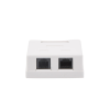 caja de pared con jack utp cat5e y jack rj11 telefónico