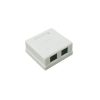 caja de pared con jack utp cat5e y jack rj11 telefónico
