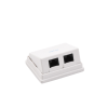 caja de pared angulada incluye 2 jacks utp cat5e keystone