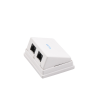 caja de pared angulada incluye 2 jacks utp cat5e keystone