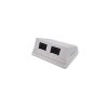 caja de pared angulada incluye 2 jacks utp cat5e keystone