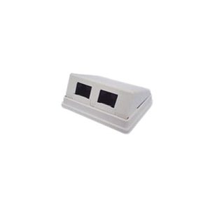 caja de pared angulada incluye 2 jacks utp cat5e keystone