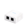 caja de pared con 2 puertos, incluye 2 jacks utp cat6a
