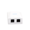 caja de pared con 2 puertos, incluye 2 jacks utp cat6a