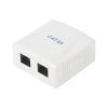 caja de pared con 2 puertos, incluye 2 jacks utp cat6a