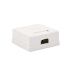 caja de pared con 2 puertos, incluye 2 jacks utp cat5e keystone