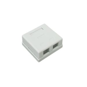 caja de pared con 2 puertos, incluye 2 jacks stp cat5e keystone