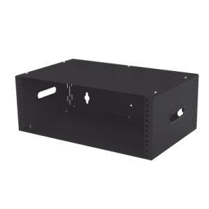 gabinete para montaje en pared liviano, 4 unidades de rack, profundidad máxima de trabajo 250 mm, se envía el gabinete armado.