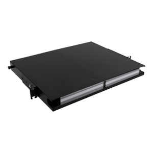 distribuidor de fibra Óptica de alta densidad ligthverse *plus* para rack de 19in, acepta 4 placas plug and play, hasta 96 fibras, 1 ur