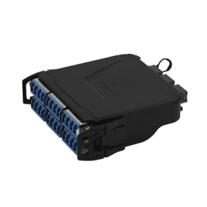módulo plug & play lightverse, hasta 24 fibras, base 8 hembra, "shuttered" lc/upc para fibra monomodo, ul loss