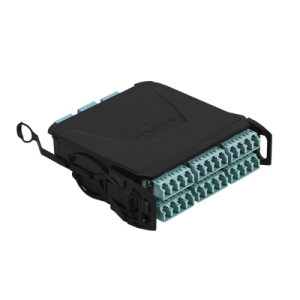 módulo plug & play lightverse, hasta 24 fibras, base 8 hembra, "shuttered" lc/upc para fibra multimodo om4, std loss