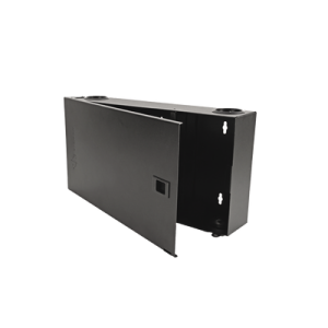 (lvw f4 01) fiber, enclosure, lightverse, wall mount, fixed access, 4 openings, black