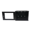gabinete de montaje en pared, con puerta de cristal, de 19in, 6ur, color negro