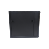 gabinete de montaje en pared, con puerta de cristal, de 19in, 6ur, color negro