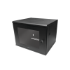 gabinete de montaje en pared, con puerta de cristal, de 19in, 6ur, color negro