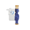 flujometro de agua lorawan® para tuberia de 1 pulgada con valvula de corte de fujo