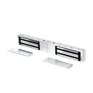 chapa magnética de 1200 lbs /para puertas dobles/ interior/ led / sensor bloqueo