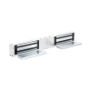 chapa magnética doble para aplicación en puertas de doble hoja. 1200 lbs(x 2). led