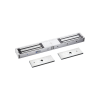 chapa magnética doble para aplicación en puertas de doble hoja. 1200 lbs(x 2). led