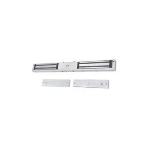 chapa magnética doble para aplicación en puertas de doble hoja / 600 lbs c/u