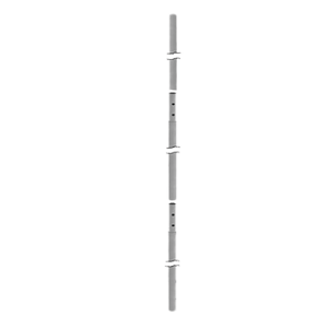 mástil seccionado de 10.30 m x 48 mm ced 30, galvanizado por inmersión caliente.
