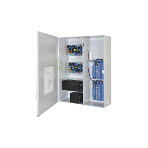 fuente de poder dual altronix de 12 vcc @ 9.3 amper, y 24 vcc @ 9.6 amper con 16 salidas, con capacidad de batería de respaldo, requiere batería, para aplicaciones de control de acceso, alarmas, cctv, con voltaje de entrada en 120 vca