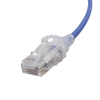patch cord mc6 modular cat6 utp, cm/ls0h, 5ft, color azul, diámetro reducido (28awg)