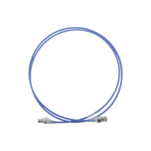 patch cord mc6 modular cat6 utp, cm/ls0h, 5ft, color azul, diámetro reducido (28awg)