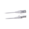 patch cord mc6 modular cat6 utp, cm/ls0h, 7ft, color blanco, diámetro reducido (28awg)