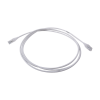 patch cord mc6 modular cat6 utp, cm/ls0h, 7ft, color blanco, diámetro reducido (28awg)