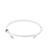 patch cord mc6 modular cat6 utp, cm/ls0h, 7ft, color blanco, diámetro reducido (28awg), versión bulk (sin empaque individual)