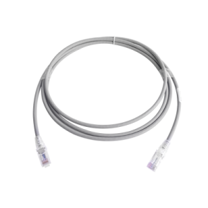 patch cord mc6 modular cat6 utp, cm/ls0h, 7ft, color gris, versión bulk (sin empaque individual)