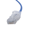 patch cord mc6 modular cat6 utp, cm/ls0h, 7ft, color azul, diámetro reducido (28awg)