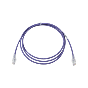 patch cord mc6 modular cat6 utp, cm/ls0h, 7ft, color violeta, versión bulk (sin empaque individual)