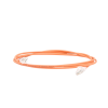 patch cord mc6 modular cat6 utp, cm/ls0h, 7ft, color naranja, diámetro reducido (28awg)