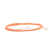 patch cord mc6 modular cat6 utp, cm/ls0h, 7ft, color naranja, diámetro reducido (28awg)