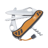 navaja victorinox grande hunter xt grip multiherramienta con cachas y 6 funciones. hojas para una mano.