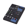 mezcladora de audio | 6 canales | 2 entradas de micro/6 de línea (2 mono + 2 estéreo) | alimentación phantom