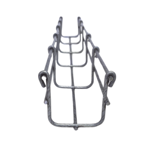 charola bimetálica tipo malla 66/50 mm, ideal para utilizarse al exterior o zonas húmedas, hasta 53 cables cat6, tramo de 3 metros