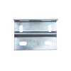 placa salida a tubo, con acabado electro zinc
