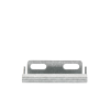 placa salida a tubo automática para peralte de 66mm y 116mm, con acabado electro zinc