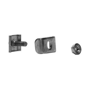 kit 2 para unir tramos de charola, clema mediana, mas tornillo encastardo, con acabado electro zinc
