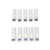 paquete de 10 piezas del transceptor industrial mini gbic sfp 1g lc tx:1310nm para fibra mono modo 20 km