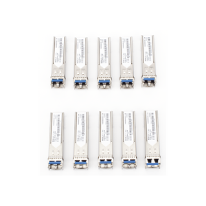 paquete de 10 piezas del transceptor industrial mini gbic sfp 1g lc tx:1310nm para fibra mono modo 20 km