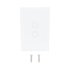 (zwave) interruptor on/off panel táctil touch inalámbrico zwave plus 2 botones. compatible con hubitat hc8, Álula m2m, otro