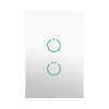 (zwave) interruptor on/off panel táctil touch inalámbrico zwave plus 2 botones. compatible con hubitat hc8, Álula m2m, otro